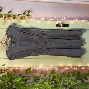 Women's Time and Tru Sleeveless Greywash Cinch waist Denim Dress XL
